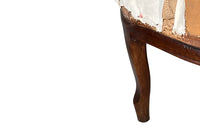 Elegant pair of walnut French armchairs in the Louis XV style.