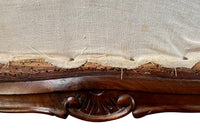 Elegant pair of walnut French armchairs in the Louis XV style.