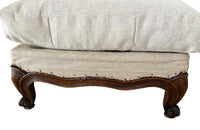 PAIR OF LARGE LOUIS XV REVIVAL FOOTSTOOLS