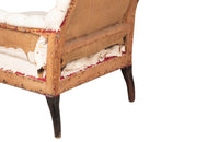 Pair of French, Napoleon III, piecrust country house armchairs.