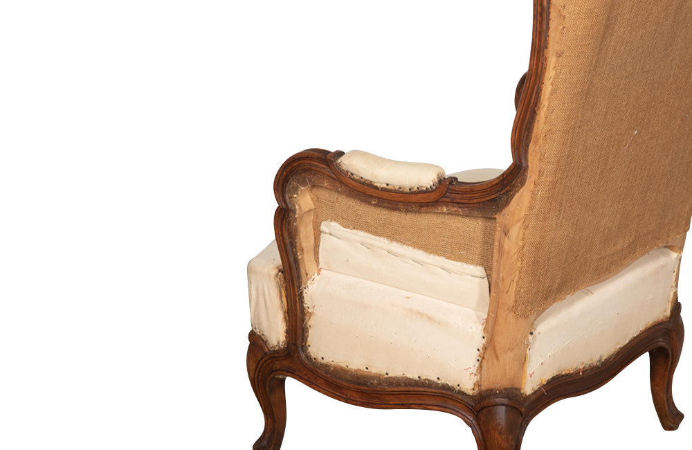 Pair of 19th Century Louis XV Revival Style high back Armchairs - French Antique Furniture - Antique Chairs - AD & PS Antiques