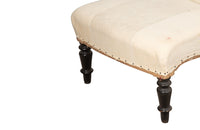 Elegant pair of scroll back, French 19th century chauffeuses slipper chairs