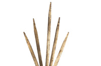 Pair of vintage Spanish gilt metal wall appliques in the form of reeds.