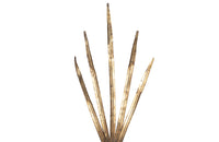 Pair of vintage Spanish gilt metal wall appliques in the form of reeds.