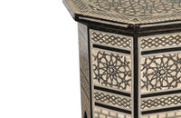 pair of Syrian Moorish style octagonal side tables with mother-of-pearl inlay