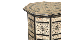 pair of Syrian Moorish style octagonal side tables with mother-of-pearl inlay
