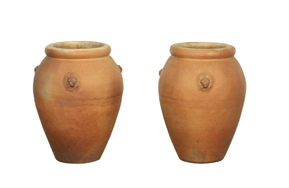 Antique French Glazed Biot pots - French Antiques - Garden Antiques - Decorative Antiques - French Garden Antiques - Antique Garden Ornaments - AD & PS Antiques