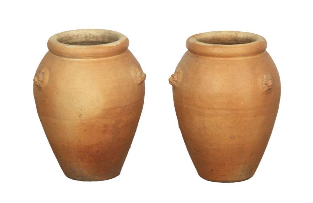 Antique French Glazed Biot pots - French Antiques - Garden Antiques - Decorative Antiques - French Garden Antiques - Antique Garden Ornaments - AD & PS Antiques