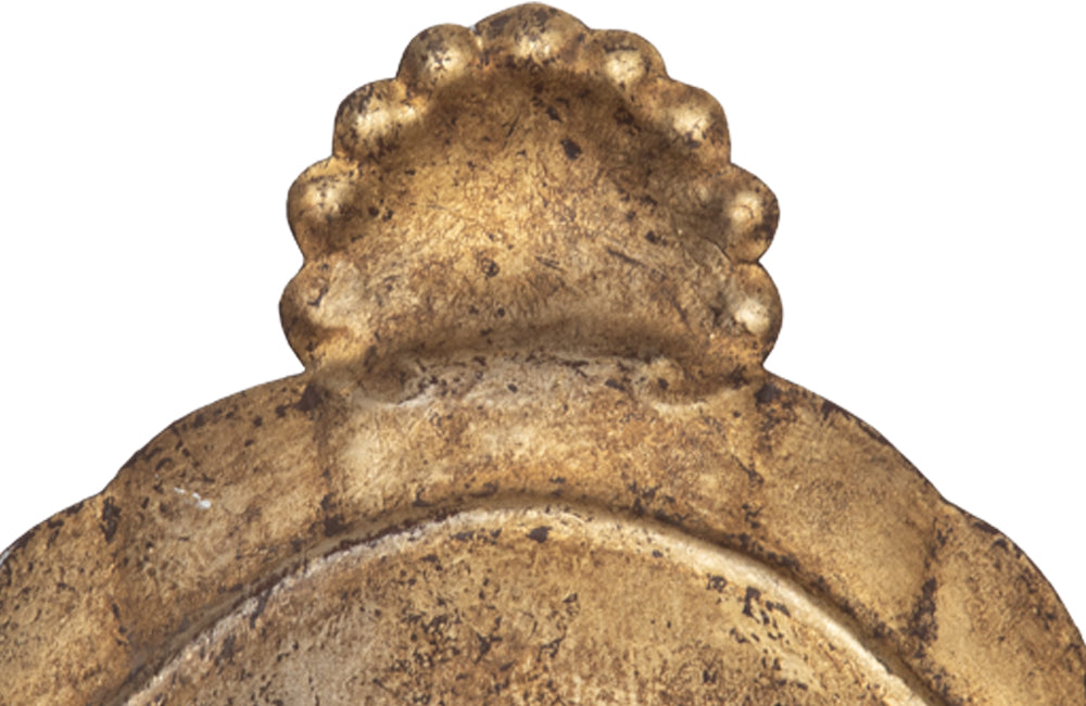 Italian decorative gilt tole oval wall light appliques with shell finials - Decorative Antiques - Antique Wall Lights - AD & PS Antiques