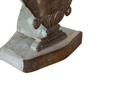 Pair of pressed metal tole 19th century urn table lamps