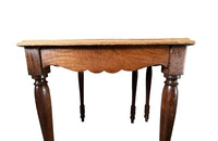 Pair of French square wooden bistro tables with scrubbed tops circa1920