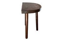 Pair of vintage demi lune tripod stools.