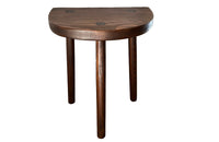 Pair of vintage demi lune tripod stools.