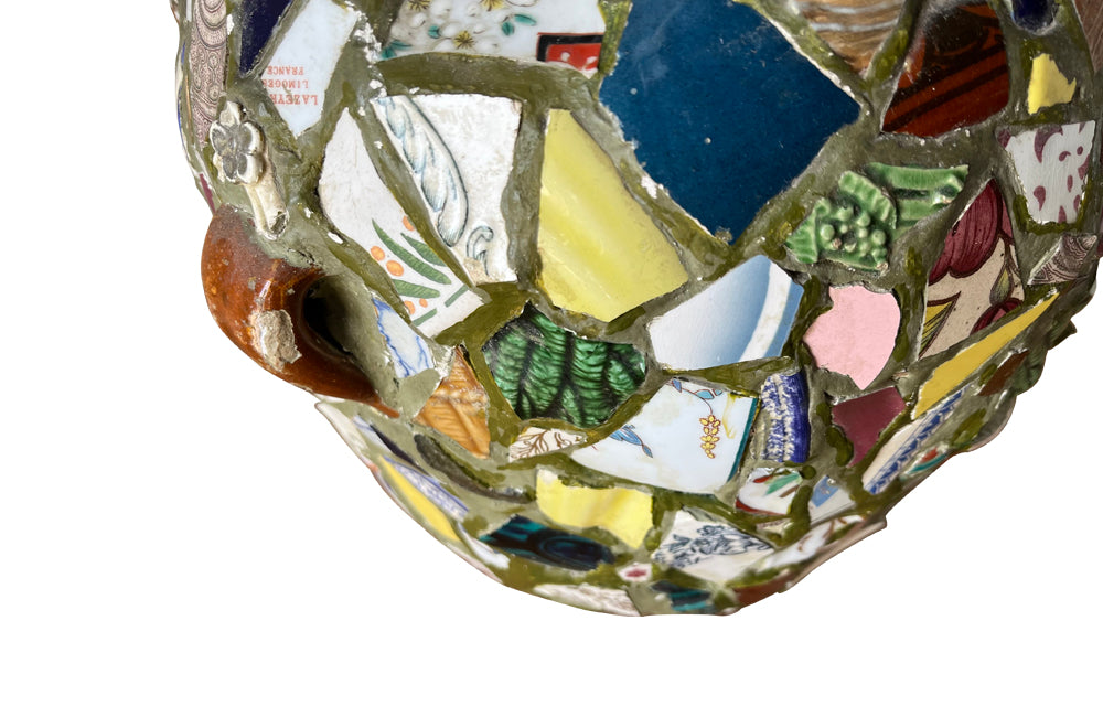 Vintage French picassiette table lamp - Decorative antiques - AD & PS Antiques