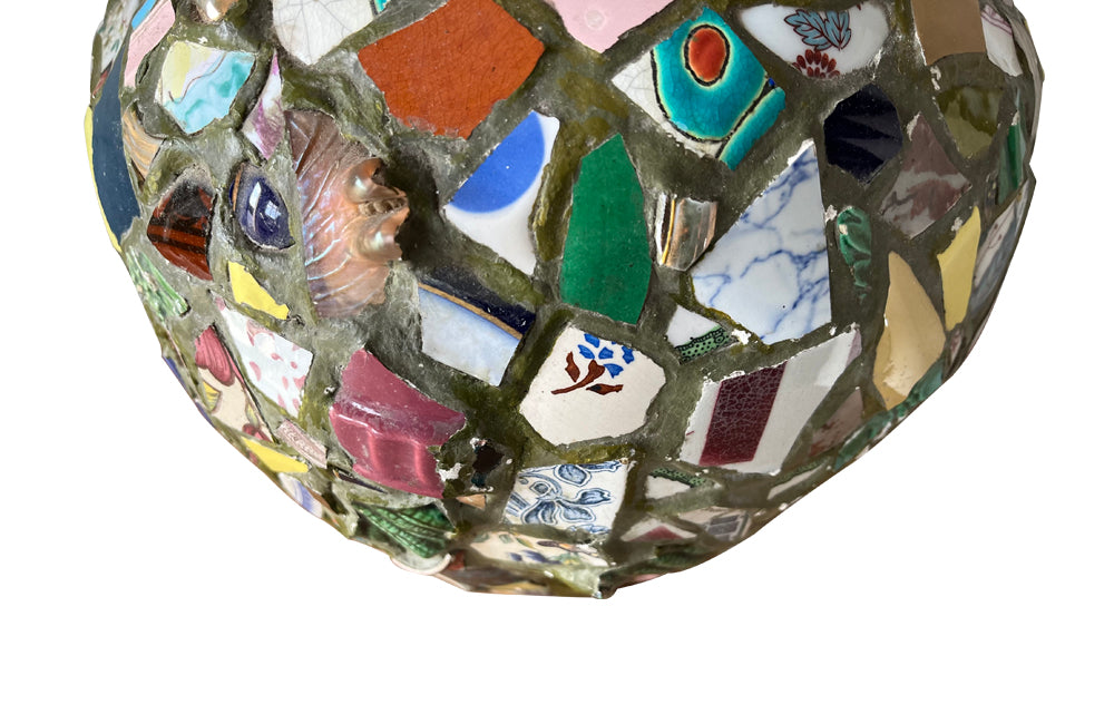 Vintage French picassiette table lamp - Decorative antiques - AD & PS Antiques