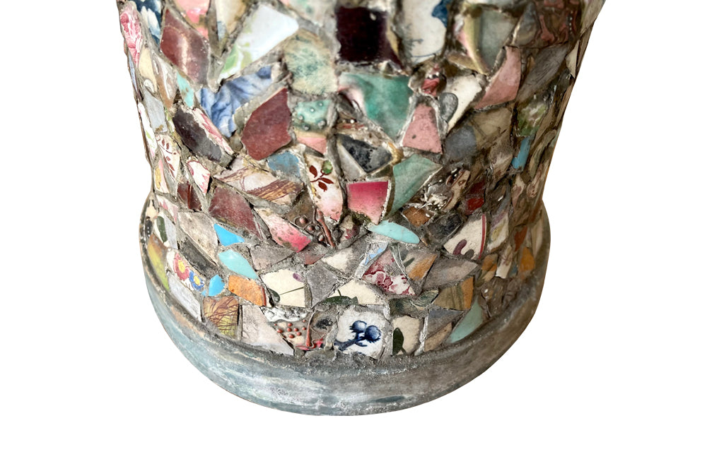 Vintage French Picassiette umbrella stand - Decorative Antiques - AD & PS Antiques
