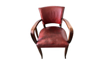 SET OF FOUR LEATHER BRIDGE CHAIRS