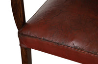 SET OF FOUR LEATHER BRIDGE CHAIRS