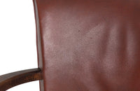 SET OF FOUR LEATHER BRIDGE CHAIRS