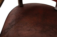 SET OF FOUR LEATHER BRIDGE CHAIRS