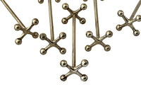 Stylish set of twelve art deco silverplate cutlery rests of simple and elegant design.