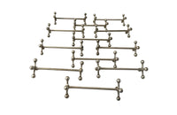 Stylish set of twelve art deco silverplate cutlery rests of simple and elegant design.