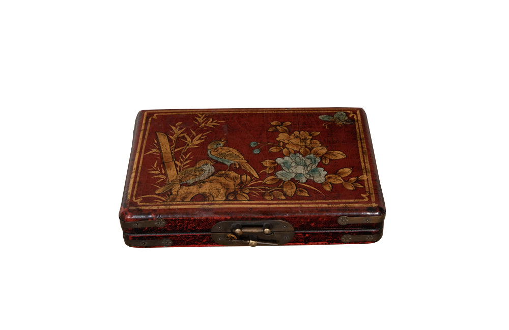 Small 20th Century Chinese Box with Interior Erotic Scenes