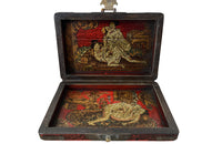 Small 20th Century Chinese Box with Interior Erotic Scenes