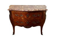 Louis XV Revival Marquetry Commode - French Antique Furniture - Antique Commode  - French Antiques - Decorative Antiques - AD & PS Antiques