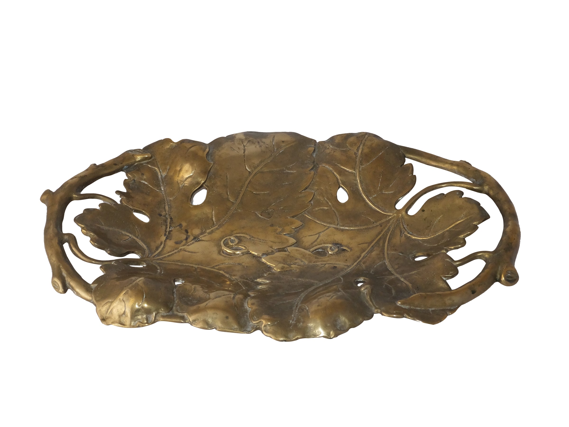 BRASS GRAPE VINE CARD TRAY