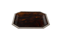 'DIOR HOME' STYLE FAUX TORTOISESHELL LUCITE TRAY