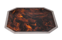 'DIOR HOME' STYLE FAUX TORTOISESHELL LUCITE TRAY