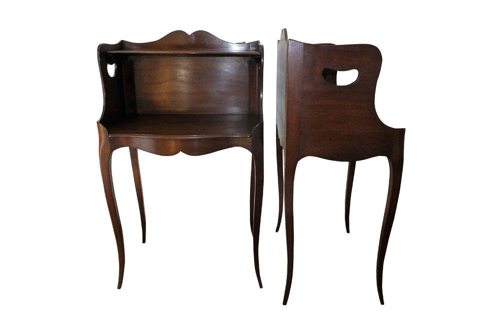 PAIR OF LOUIS XV REVIVAL SIDE TABLES