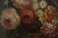 FRENCH 19TH CENTURY FRAMED STILL-LIFE PAINTING OF FLOWERS