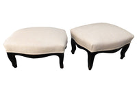 PAIR OF NAPOLEON III FOOTSTOOLS