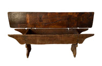 18th Century Fruitwood Lidded Bench Coffer - Decorative Antique Furniture - English Antiques - Coffers -Storage Antiques - Antique Bench - Antique Coffer - Antique Trunk - Rustic Antiques - Antue Seating - Antique Shops Tetbury - Country House Antiques - Farmhouse Antiques - adpsantiques - AD & PS Antiques