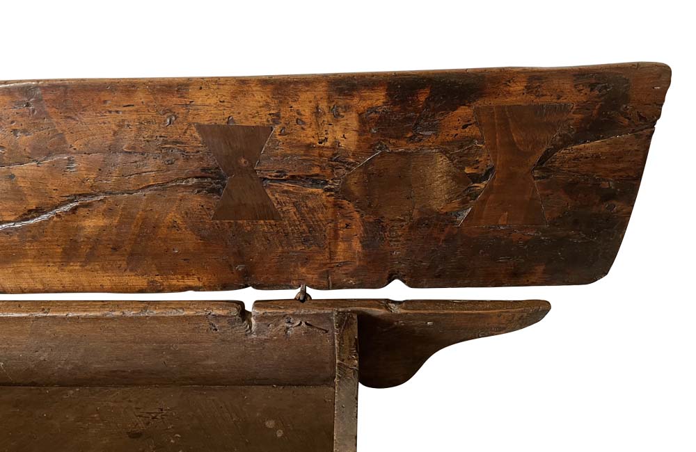 18th Century Fruitwood Lidded Bench Coffer - Decorative Antique Furniture - English Antiques - Coffers -Storage Antiques - Antique Bench - Antique Coffer - Antique Trunk - Rustic Antiques - Antue Seating - Antique Shops Tetbury - Country House Antiques - Farmhouse Antiques - adpsantiques - AD & PS Antiques