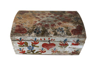 French 19th century Painted Marriage Box-Painted Coffer-Decorative Accessories-French Antiques-Folk Art-Storage Furniture-Decorative Boxes-AD & PS Antiques