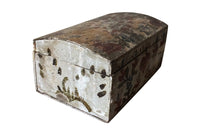 French 19th century Painted Marriage Box-Painted Coffer-Decorative Accessories-French Antiques-Folk Art-Storage Furniture-Decorative Boxes-AD & PS Antiques