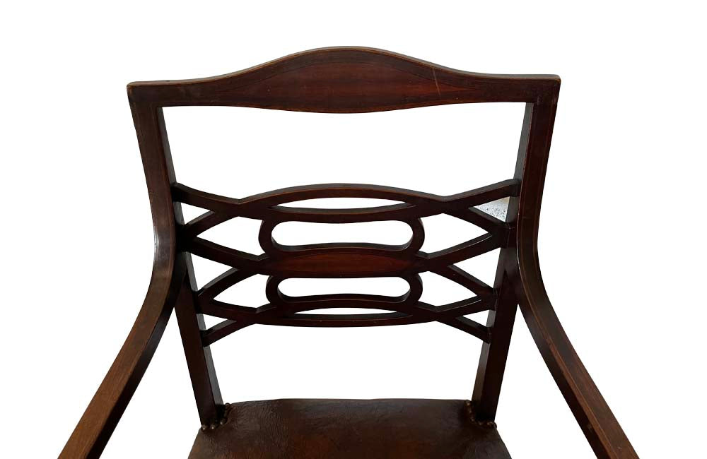 Regency Style Desk Chair - Antique Furniture - Antique Chairs - Antique Desk Chair - Antique Armchairs - AD & PS Antiques