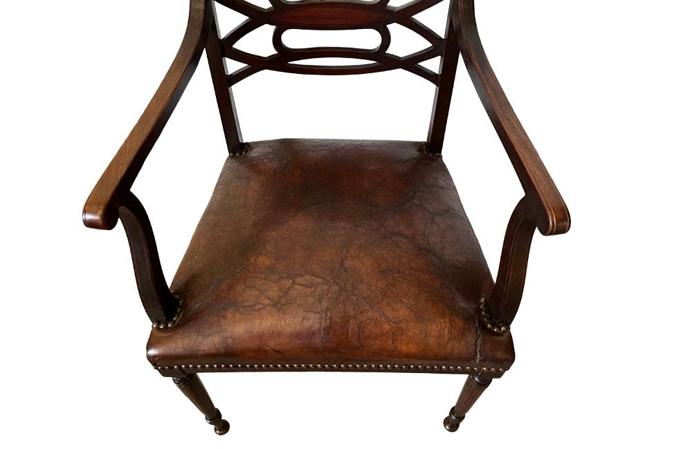 Regency Style Desk Chair - Antique Furniture - Antique Chairs - Antique Desk Chair - Antique Armchairs - AD & PS Antiques
