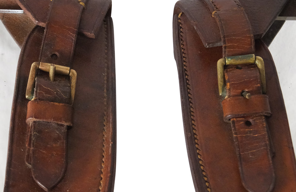 Pair of Trench Art Leather Mirrors - Trench Art - Mirrors - Wall Decoration - Leather Mirrors - Decorative Mirrors - French Decorative Antiques - Antique Shops Tetbury - AD & PS Antiques