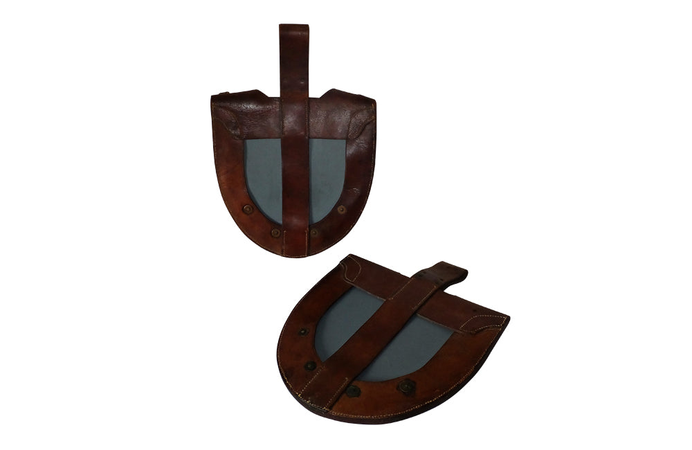 Pair of Trench Art Leather Mirrors - Trench Art - Mirrors - Wall Decoration - Leather Mirrors - Decorative Mirrors - French Decorative Antiques - Antique Shops Tetbury - AD & PS Antiques