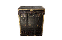 Studded Black Travelling Trunk By Parvy-Vernon - Decorative Antiques - French Antique Furniture - French Antiques - Antique Luggage - Antique Trunk - AD & PS Antiques