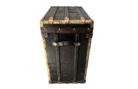 Studded Black Travelling Trunk By Parvy-Vernon - Decorative Antiques - French Antique Furniture - French Antiques - Antique Luggage - Antique Trunk - AD & PS Antiques