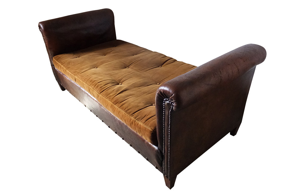 FRENCH LEATHER DAYBED
