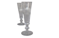 Set of Eight Antiques Crystal Champagne Flutes-French Antiques-Antiques Glassware-Champagne Flutes-French Champagne Glasses-AD & PS Antiques