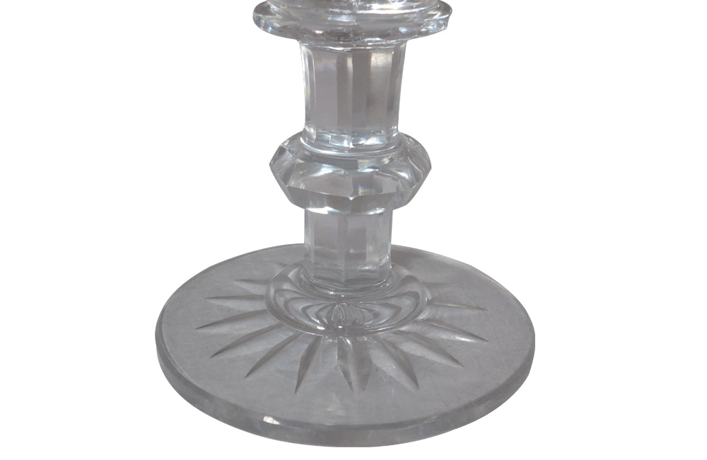 Set of Eight Antiques Crystal Champagne Flutes-French Antiques-Antiques Glassware-Champagne Flutes-French Champagne Glasses-AD & PS Antiques