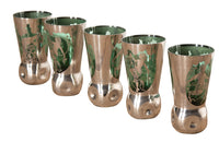 Set of Five Murano Highball Glasses - Venetian Glasses - Vintage Drinking Glasses - Murano Glass – Satyre – Nymph - Italian Antiques - Italian Vintage Glases - Decorative Accessories -AD & PS Antiques