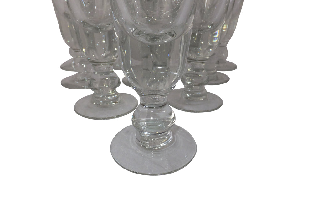 Set of Ten French Absinthe Bistro Glasses-French Bistro Glasses-French Antique Glasses-Wine and Food Related-French Antiques-Culinary Antiques-Wine Glasses-AD & PS Antiques